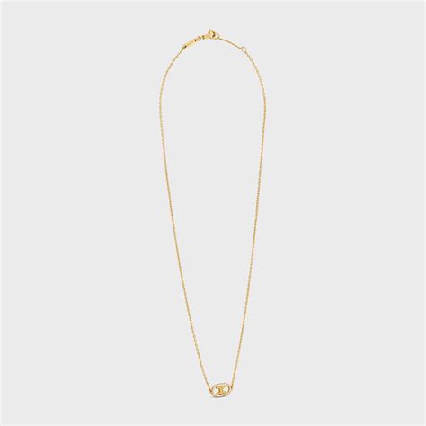 celine triomphe maillon|Maillon Triomphe Necklace in Yellow Gold and Diamonds .